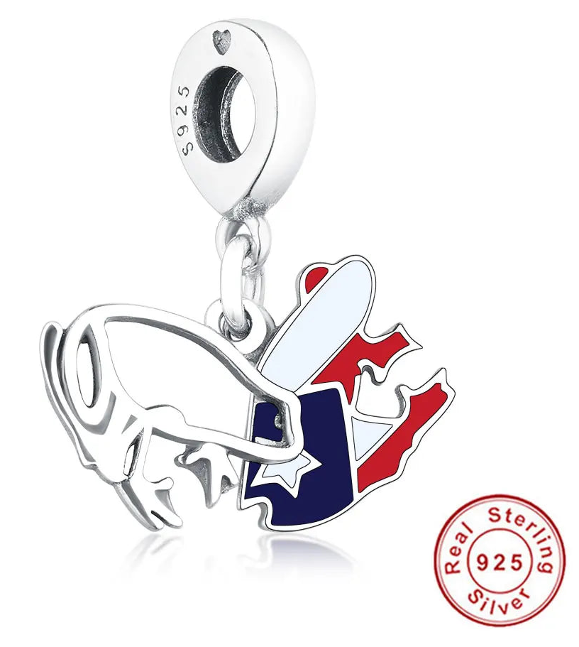 925 Silver Puerto Rico Flag