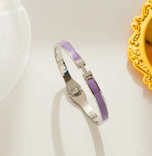 EJ Round Titanium Steel 18k Gold Plated Bangles