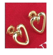 GOLD PLATED MINI HEART EARRINGS