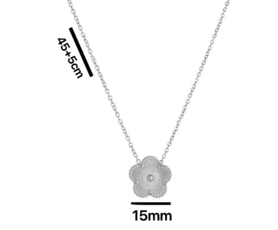 EJ Snowflake Flower Titanium Steel 18k Gold Plated Necklaces / Bracelet