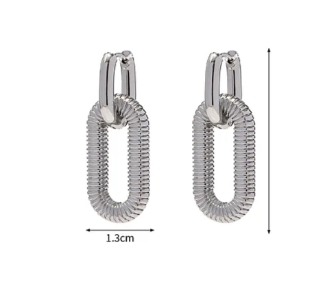 EJ Convertible Circle Stainless Steel Pvd 18k Gold Drop Earrings