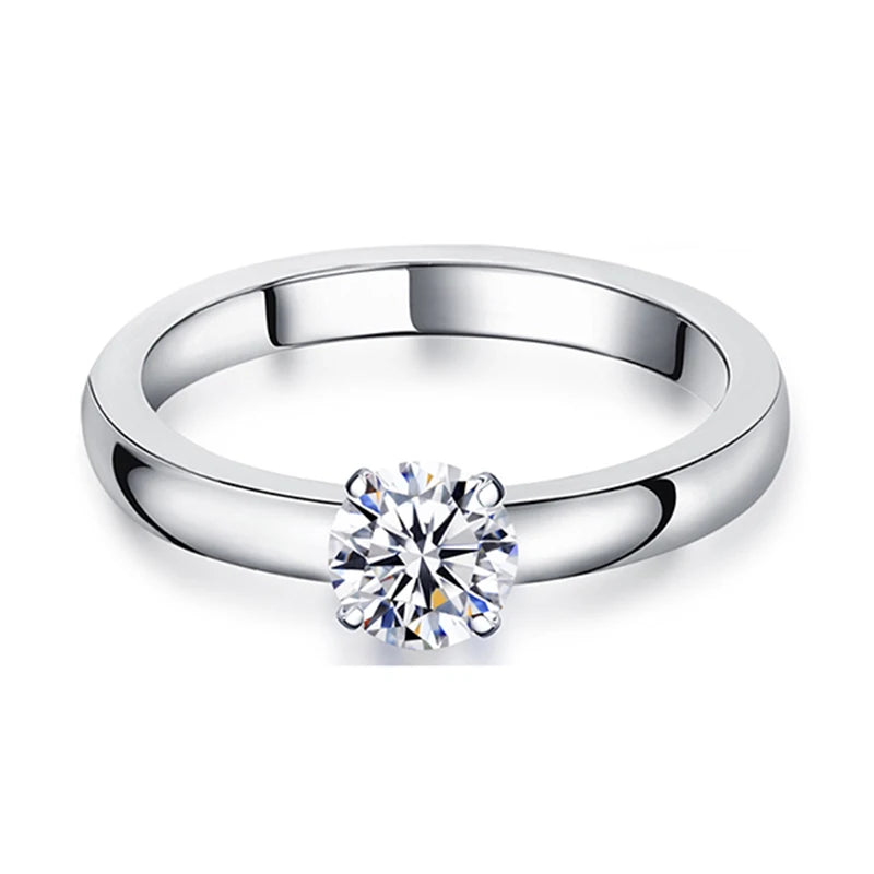 Solitaire Stainless Steel Rings Interchangeable Cubic Zirconia