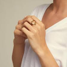 Gold Color Plated Straight to the Heart Ring