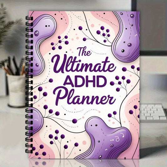 Capibala Ultimate ADHD Planner for Adults | 5.8"x8.1" Weekly & Monthly Organizer with Time Management, Financial Tracking, Self-Care & Mental Health Sections, 50 Sheets (100 Pages) Thick Paper, Minimal