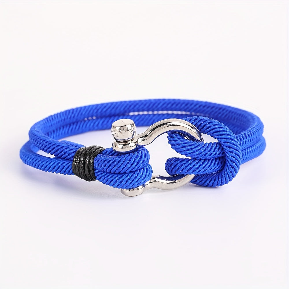 Anchor Style Braided Rope Bracelet
