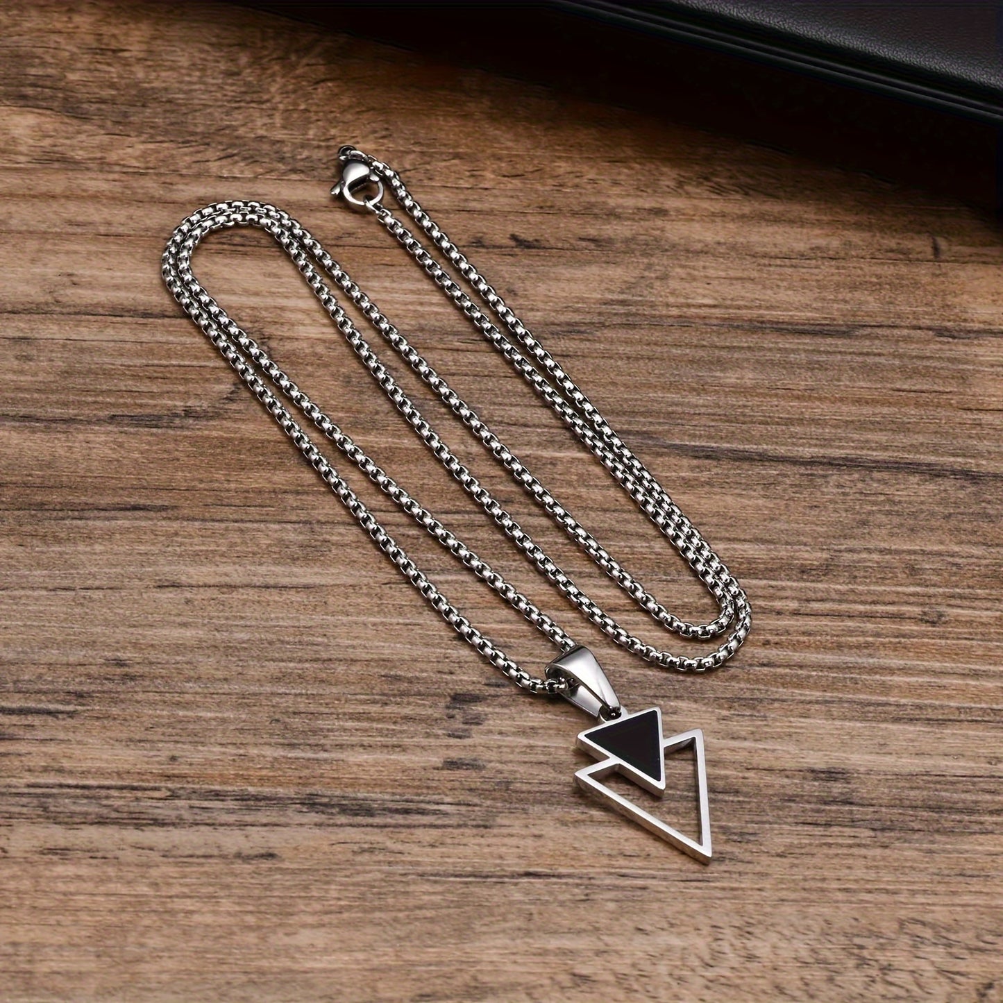 Double Layer Triangle Pendant Necklace