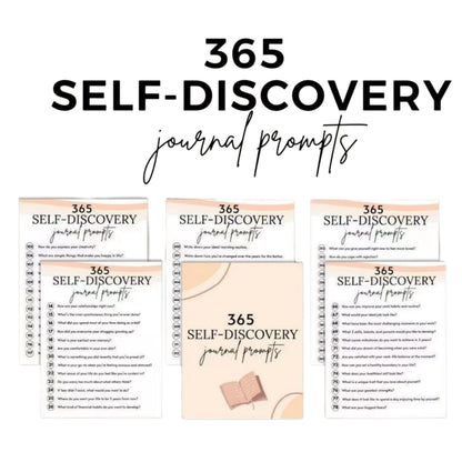 365 Self-Discovery Journal Prompts for Personal Improvement and Development, English/Spanish Language, 8.3*5.5 inch Size, Includes 365 Questions