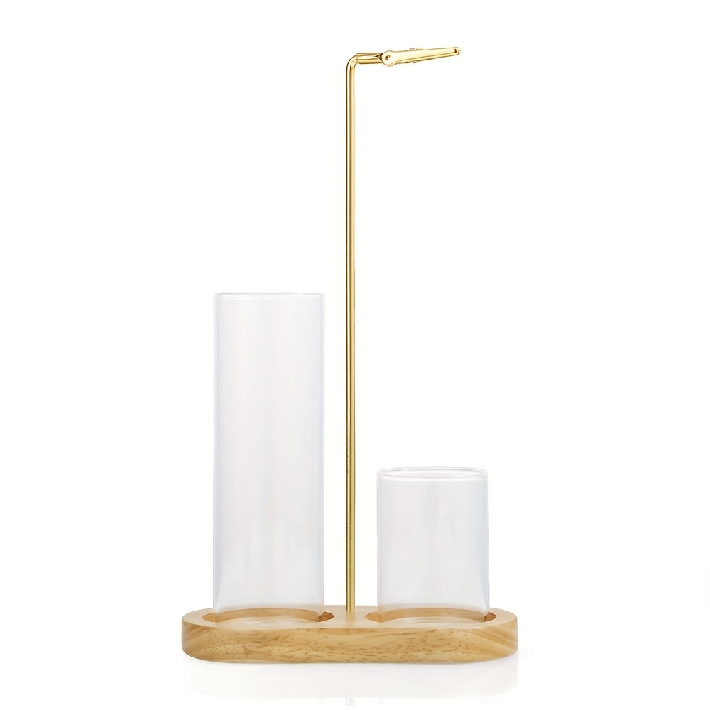 2-in-1 Elegant Glass Incense and Candle Holder