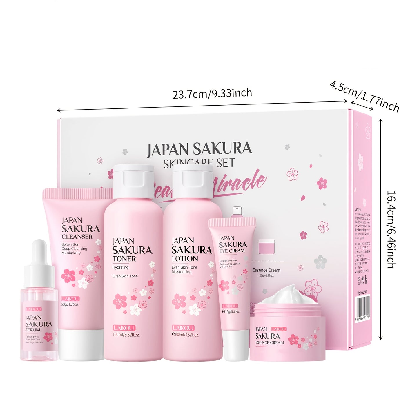 Skincare Set 6pcs Cleansing Toner Skincare Lotion Essence