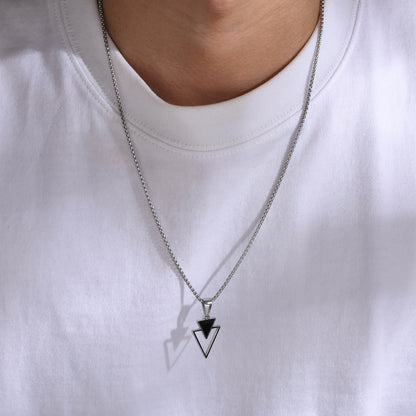 Double Layer Triangle Pendant Necklace