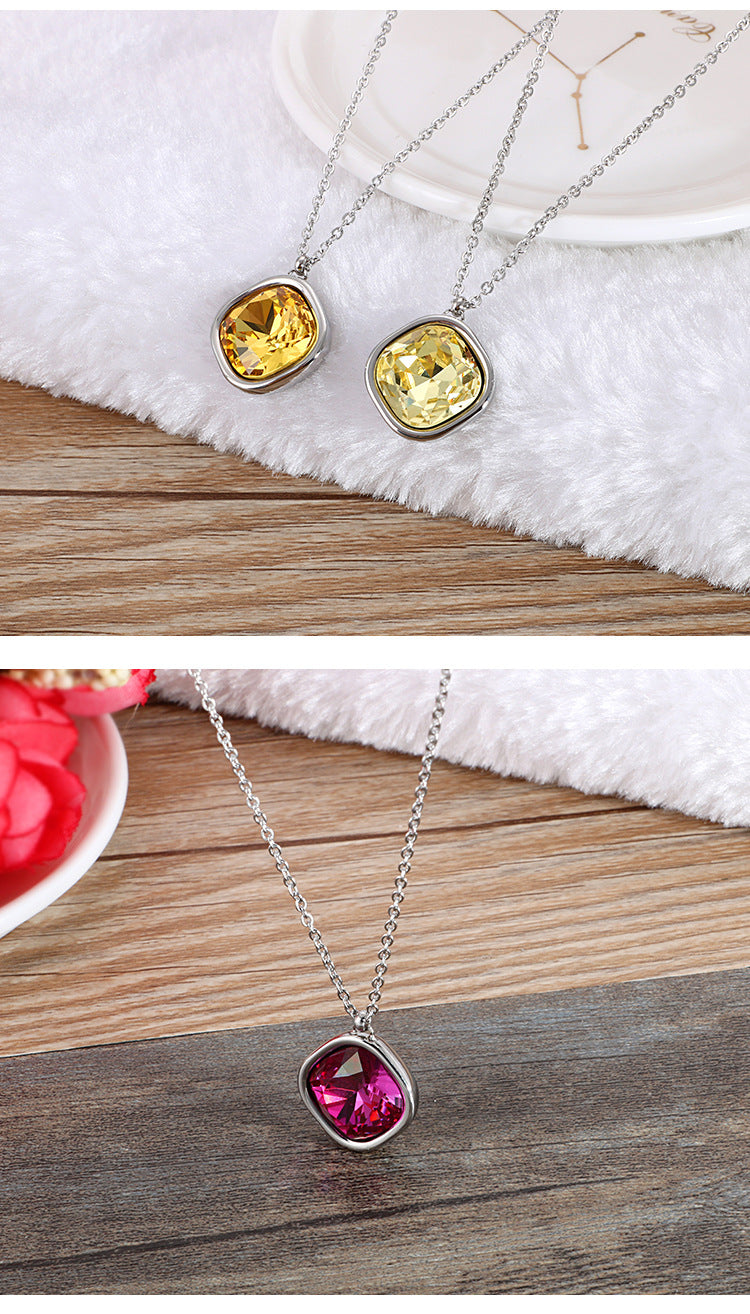 Titanium Steel 18K Gold Plated Fashion Geometric Necklace