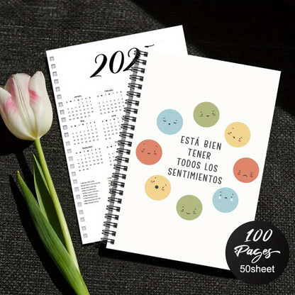 1pc Mental Health Journal with Spanish-Language Cover - Bilingual Counseling Notebook, Anxiety Relief & Emotional Expression Diary, for Women, Teens, Spanish Speakers - Mental Wellness Gift Idea