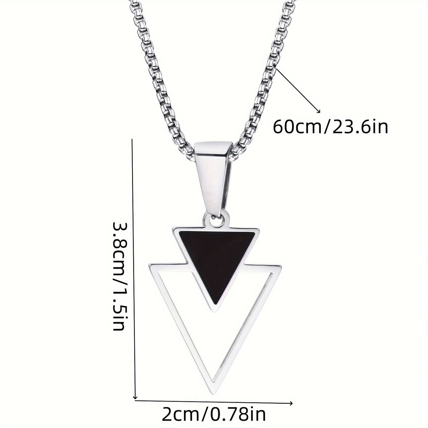 Double Layer Triangle Pendant Necklace