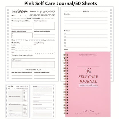 Undated Daily Self Care Journal 100 Pages Record Five Minutes A Day For More Affirmation Reflection Optimism Positivity Happiness Guide Daily Planner For Students Teachers Friends Holiday Gifts