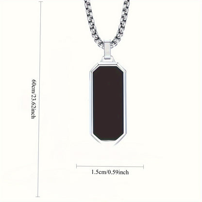 Necklace with Black Geometric Pendant