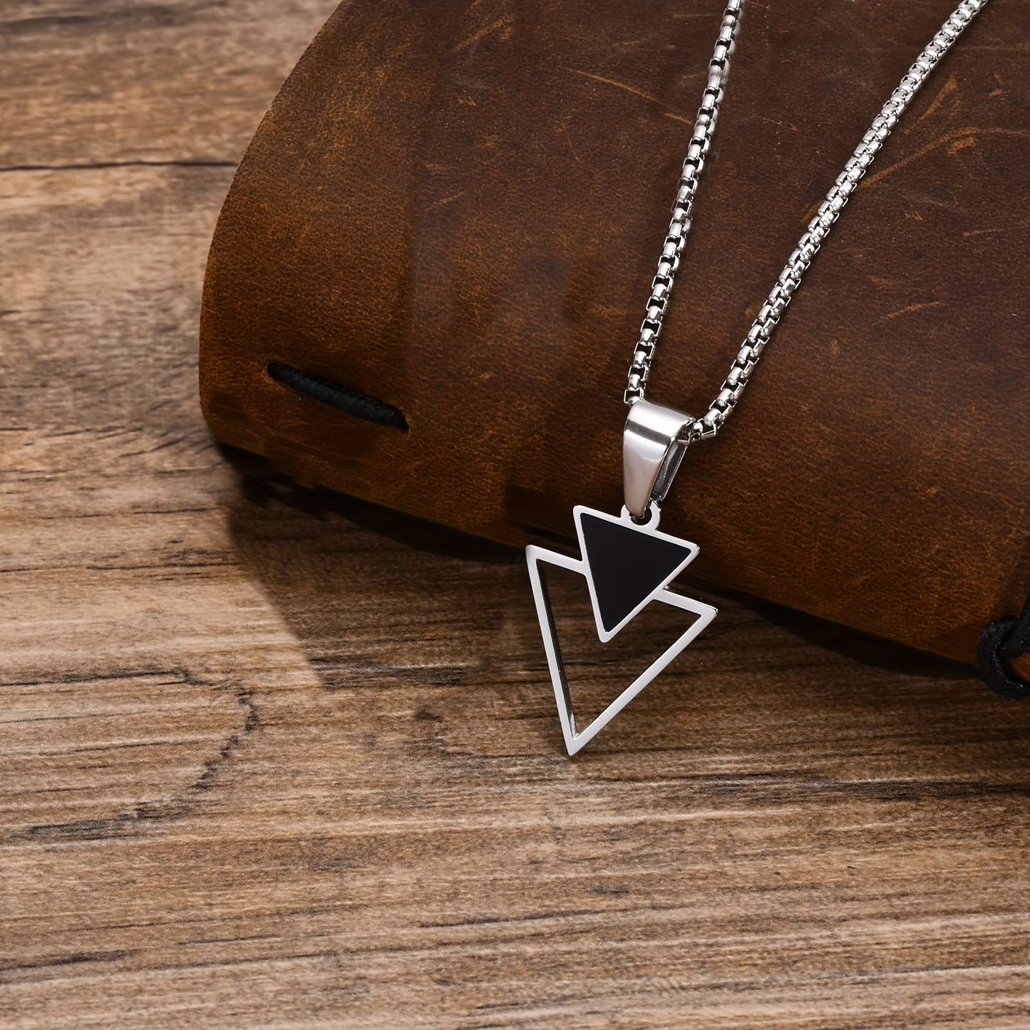 Double Layer Triangle Pendant Necklace