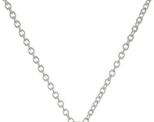 Silver Necklace with Sterling Silver Pendant with a Small Blue Bear