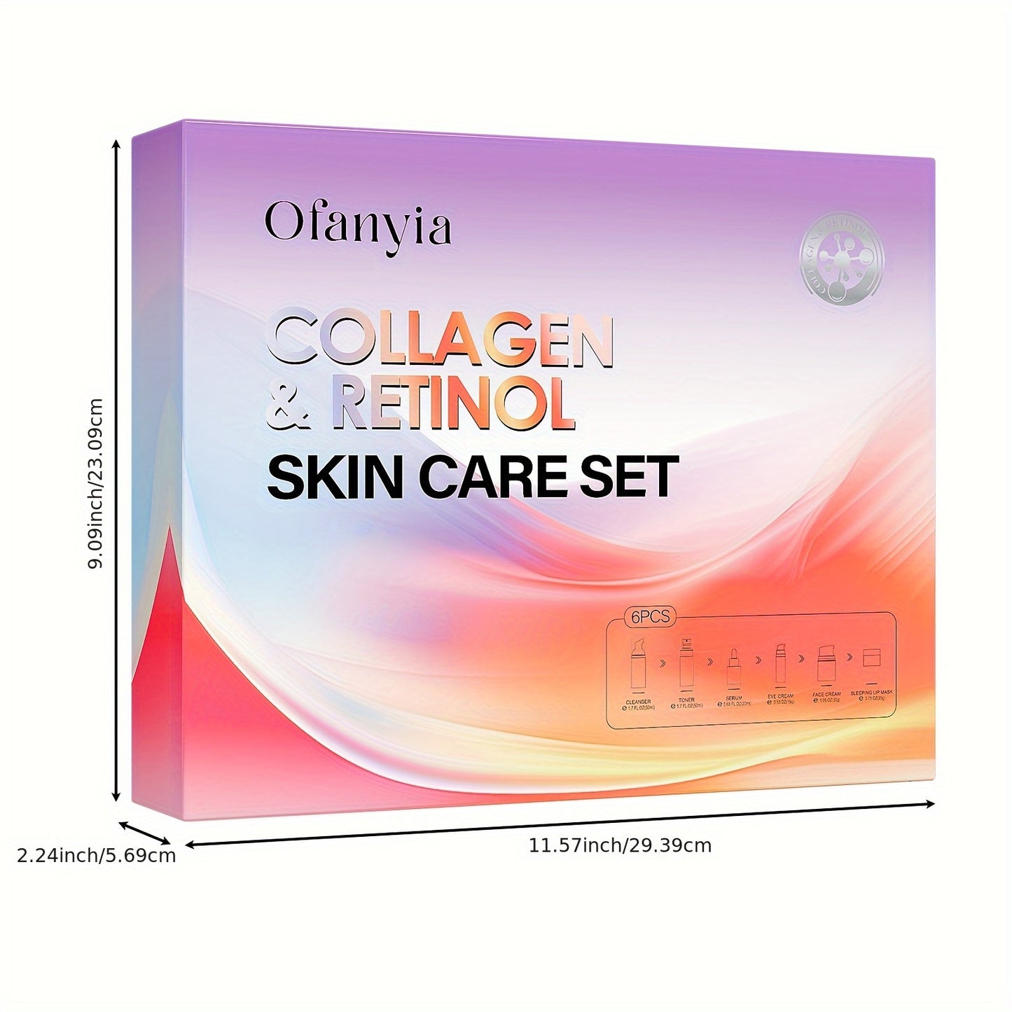 One Set Of Collagen & Retinol Skincare, 6in 1 Collagen & Retinol Facial Kit