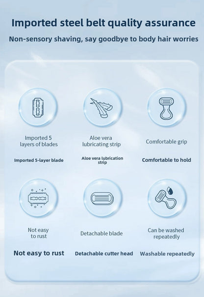 5pcs  Razor Set, Five-Blade Mini Scalp Shave