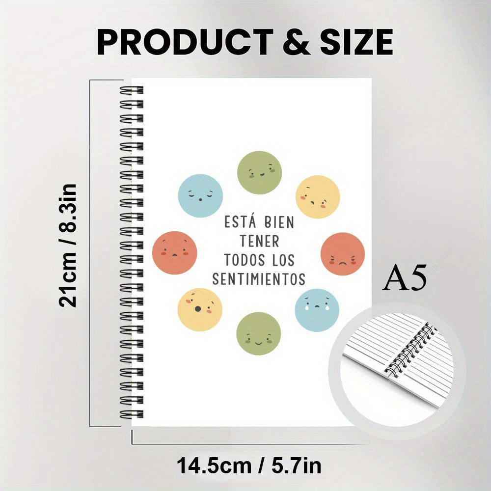 1pc Mental Health Journal with Spanish-Language Cover - Bilingual Counseling Notebook, Anxiety Relief & Emotional Expression Diary, for Women, Teens, Spanish Speakers - Mental Wellness Gift Idea