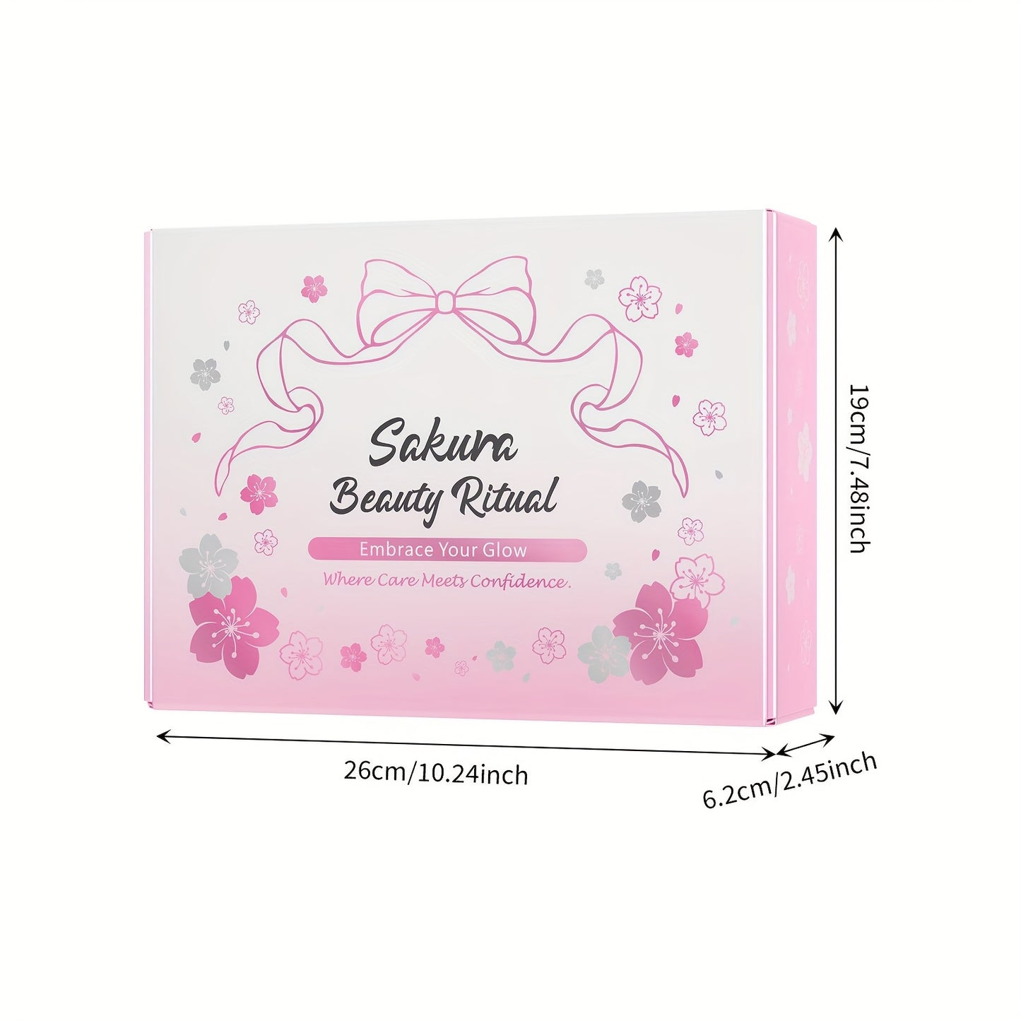 60-in-1 Sakura Skincare Set - All-in-One Facial Care Kit with Cleanser, Toner, Serum, Eye Cream, Face Cream, Masks