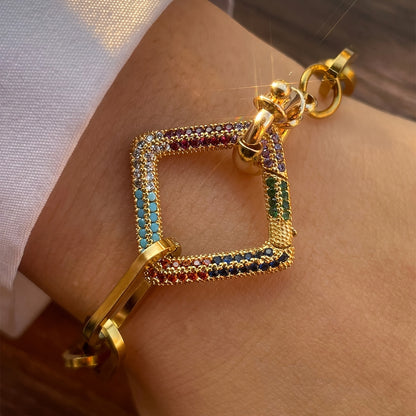 [1pc Elegant Bracelet] 1pc Elegant Double Buckle Stainless Steel Bracelet | Versatile for Women and Girls, Ideal for Daily Wear & Gift, Perfect for Valentine's Day, All-Season Accessory