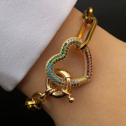 [1pc Elegant Bracelet] 1pc Elegant Double Buckle Stainless Steel Bracelet | Versatile for Women and Girls, Ideal for Daily Wear & Gift, Perfect for Valentine's Day, All-Season Accessory