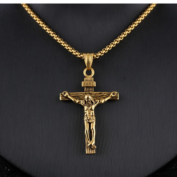 Fashion Geometric Titanium Steel Plating Men'S Pendant Necklace