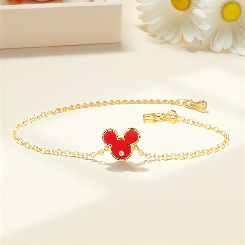 Disney Mickey Mouse Red Fashion Bracelet, Stylish and Eye-Catching, Perfect Gift for New Year, Christmas, and Birthday, Christmas Gift, Birthday Present, Stylish Accessory, Fashionable Bracelet, Durable Bracelet, Fashion Brac