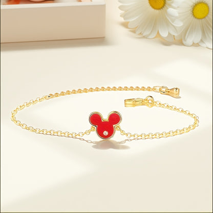 Disney Mickey Mouse Red Fashion Bracelet, Stylish and Eye-Catching, Perfect Gift for New Year, Christmas, and Birthday, Christmas Gift, Birthday Present, Stylish Accessory, Fashionable Bracelet, Durable Bracelet, Fashion Brac