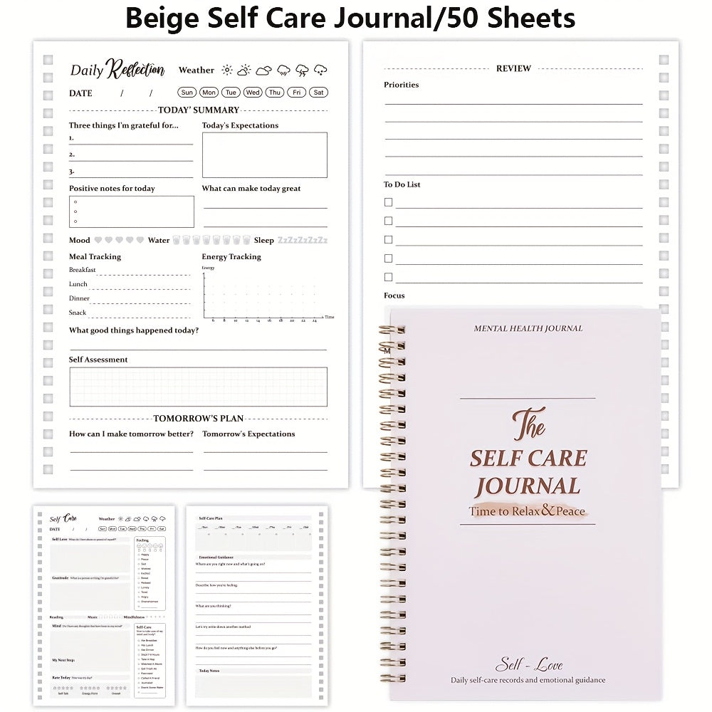 Undated Daily Self Care Journal 100 Pages Record Five Minutes A Day For More Affirmation Reflection Optimism Positivity Happiness Guide Daily Planner For Students Teachers Friends Holiday Gifts