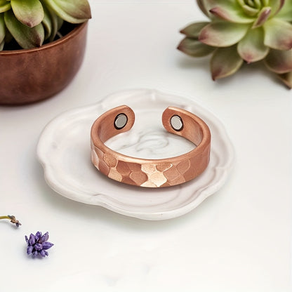 2pcs Pure Copper Bracelet and Ring Set