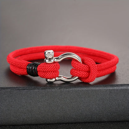 Anchor Style Braided Rope Bracelet