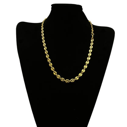 [Coffee Bean Jewelry Set] Stainless Steel Coffee Bean Necklace and Bracelet Set for Men and Women - Jewelry Set