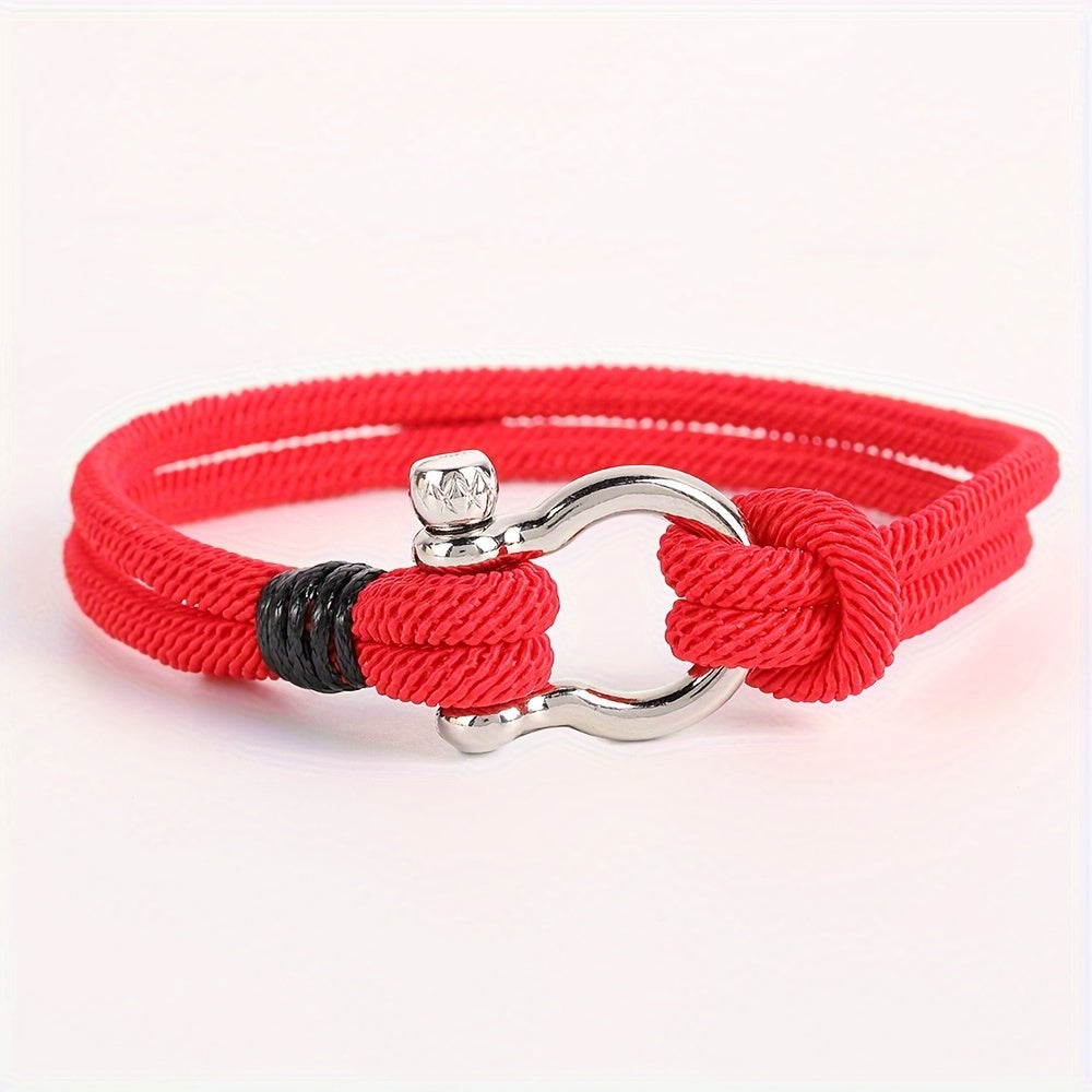 Anchor Style Braided Rope Bracelet