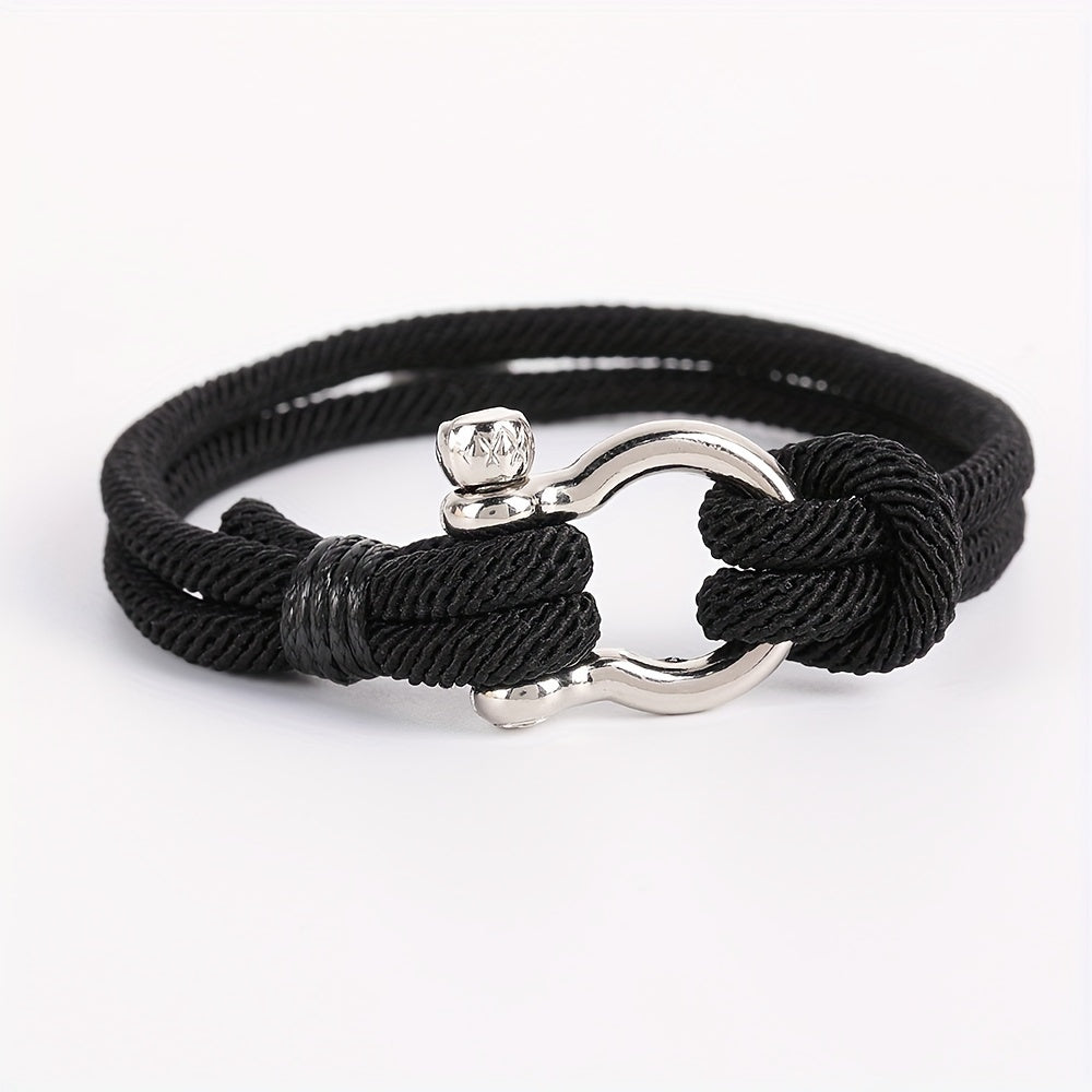 Anchor Style Braided Rope Bracelet