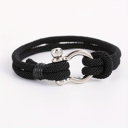Anchor Style Braided Rope Bracelet