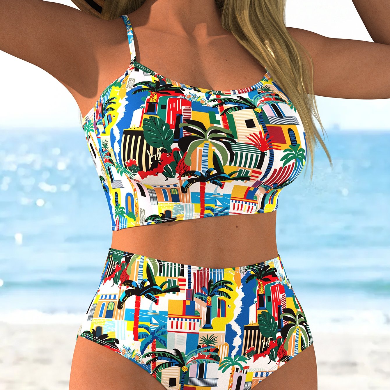 High Waist Bikini Set | Floral Print