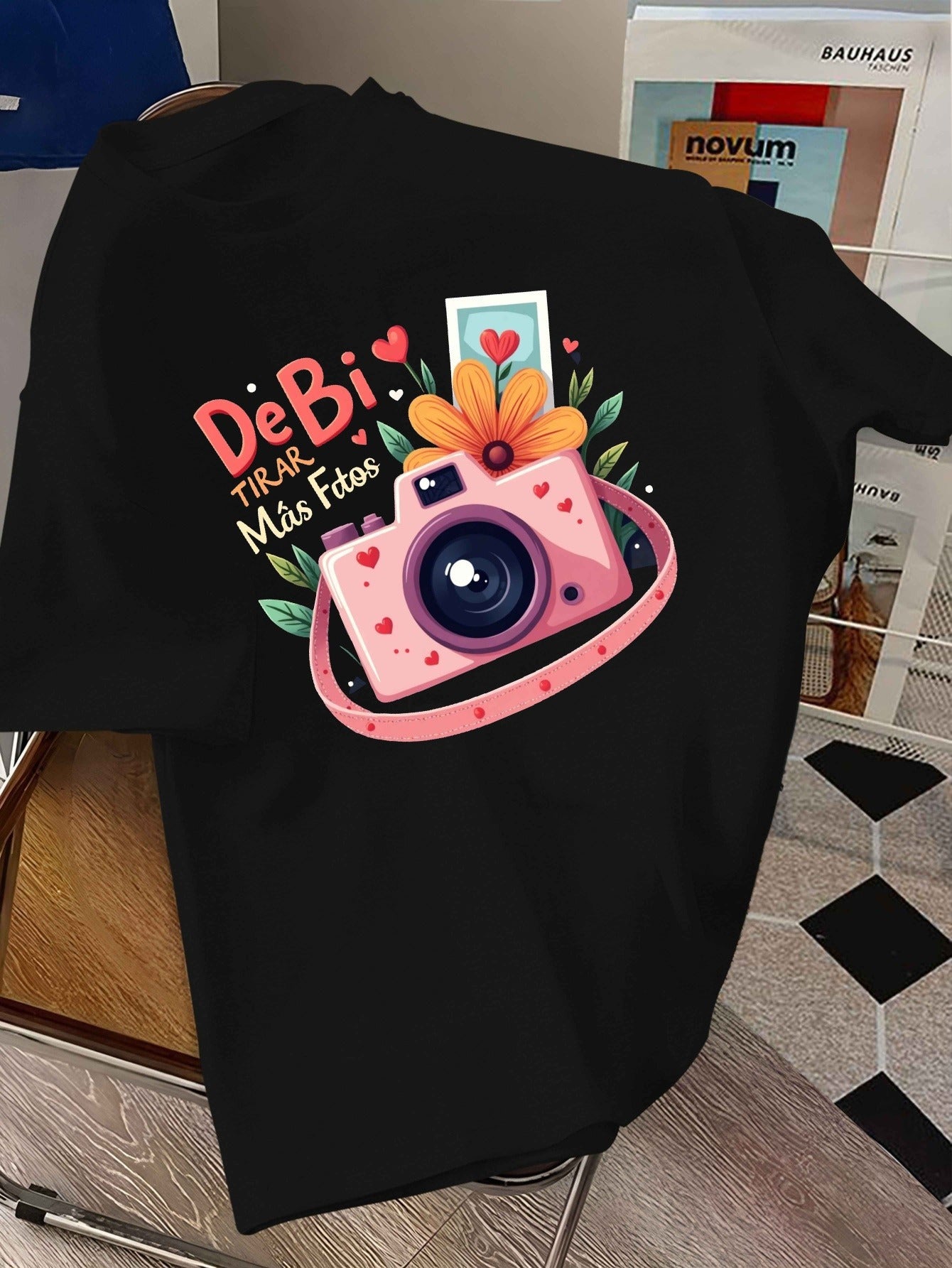 'I Had to Throw More Photos' Print T-Shirt