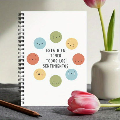 1pc Mental Health Journal with Spanish-Language Cover - Bilingual Counseling Notebook, Anxiety Relief & Emotional Expression Diary, for Women, Teens, Spanish Speakers - Mental Wellness Gift Idea