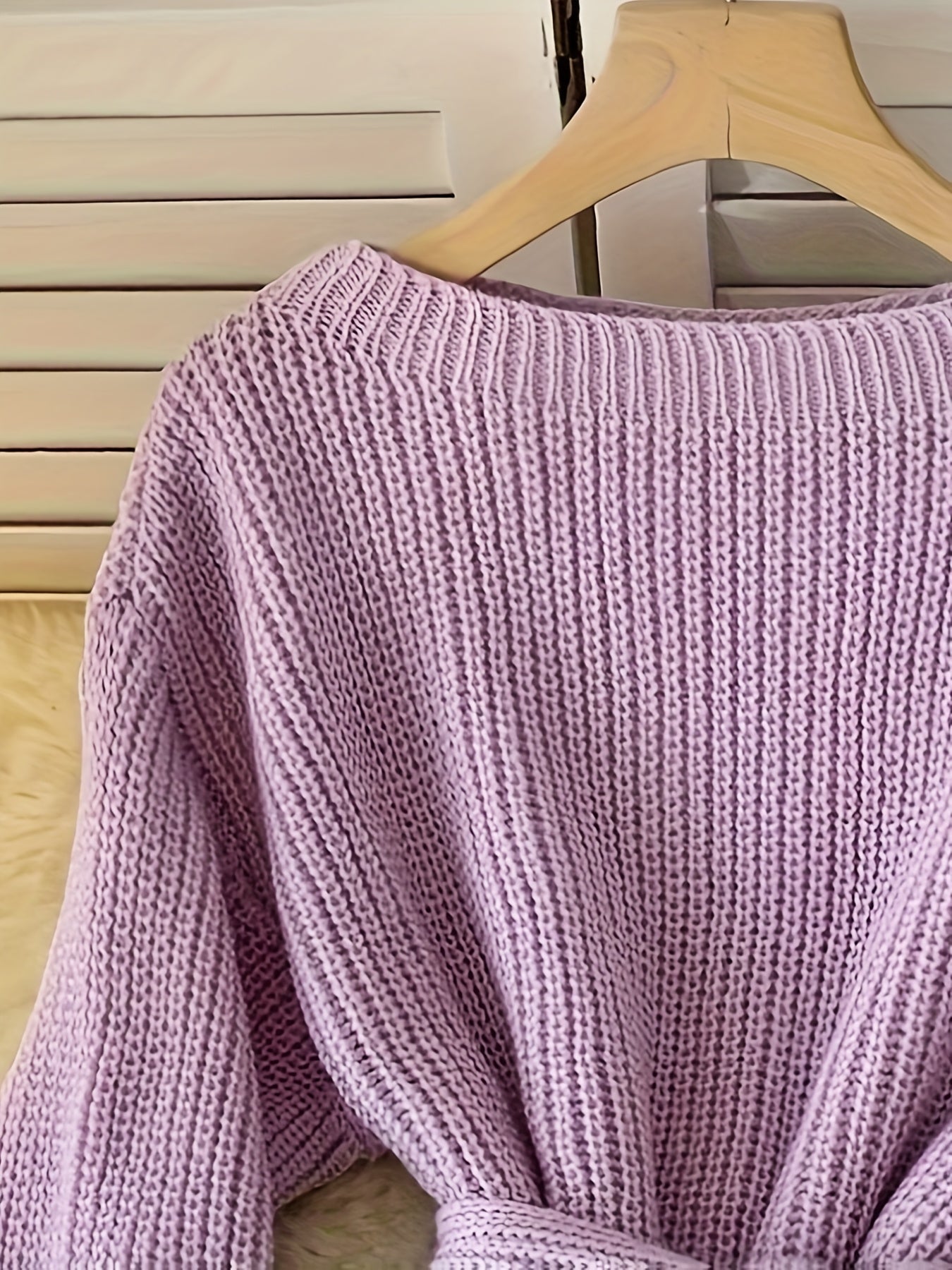 Chic Elegant Knitwear  Mustard Yellow Loose Fit Sweater