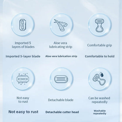 5pcs  Razor Set, Five-Blade Mini Scalp Shave