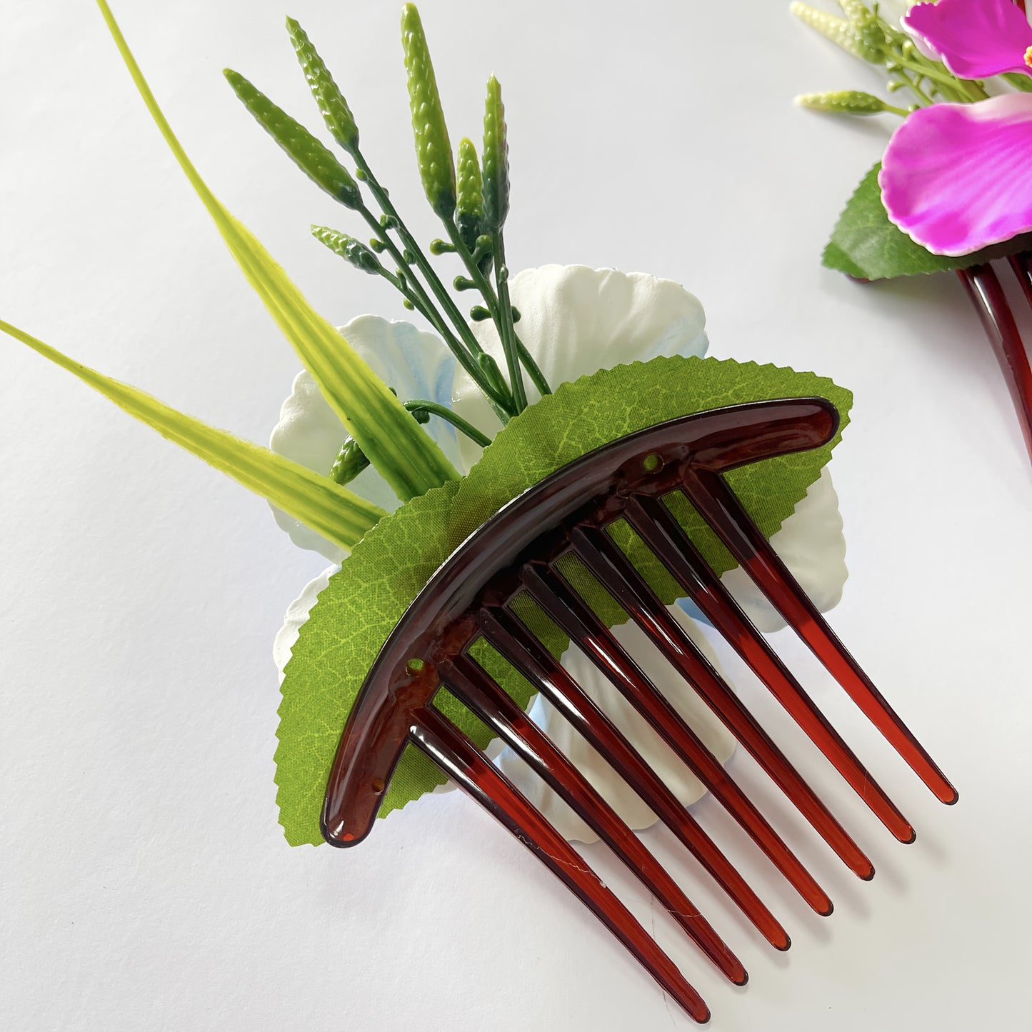 New Style Artificial Flower Long Hair Comb Hair Accessory