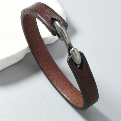 Leather Simple S Hook Bracelet