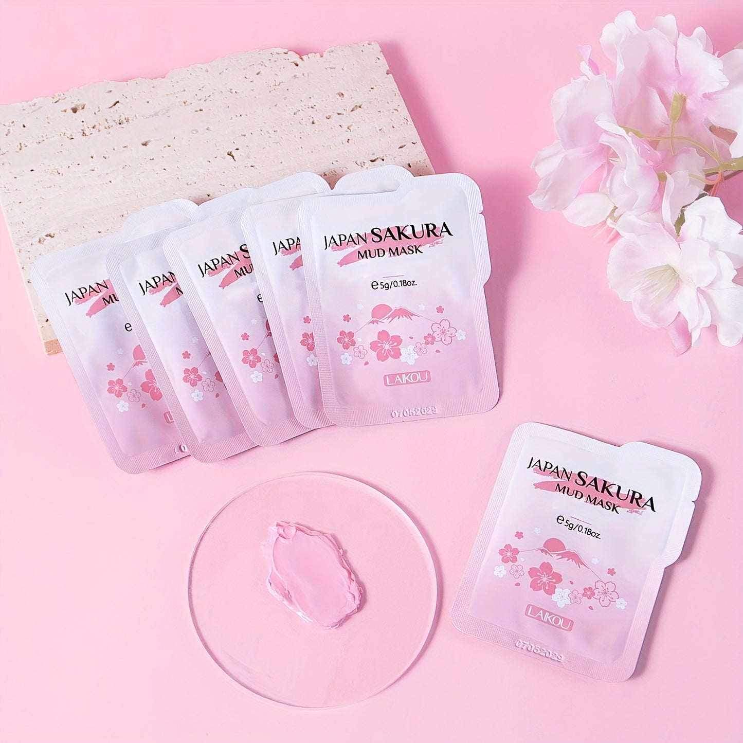 60-in-1 Sakura Skincare Set - All-in-One Facial Care Kit with Cleanser, Toner, Serum, Eye Cream, Face Cream, Masks