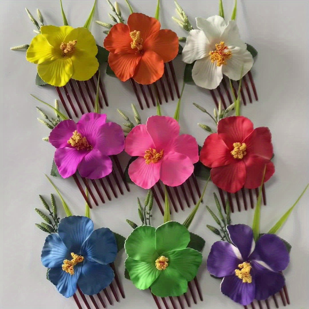 New Style Artificial Flower Long Hair Comb Hair Accessory