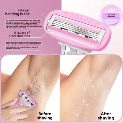 5pcs  Razor Set, Five-Blade Mini Scalp Shave