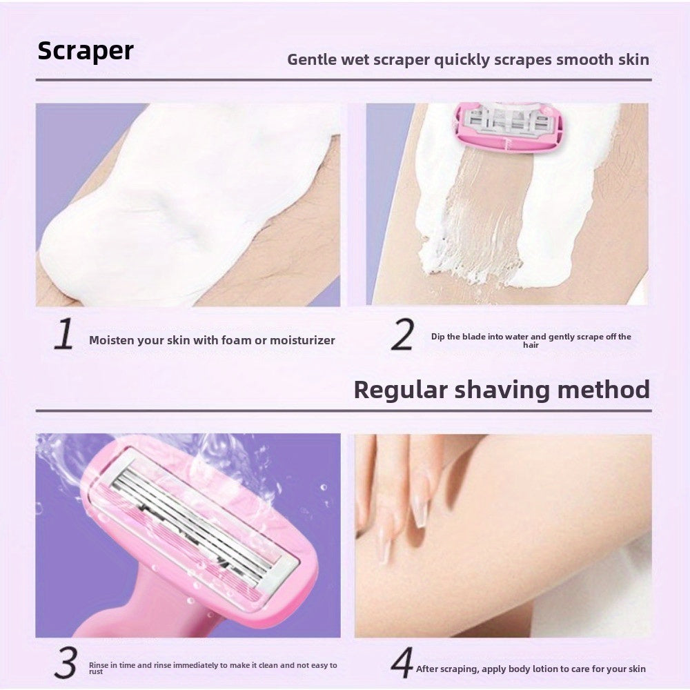 5pcs  Razor Set, Five-Blade Mini Scalp Shave