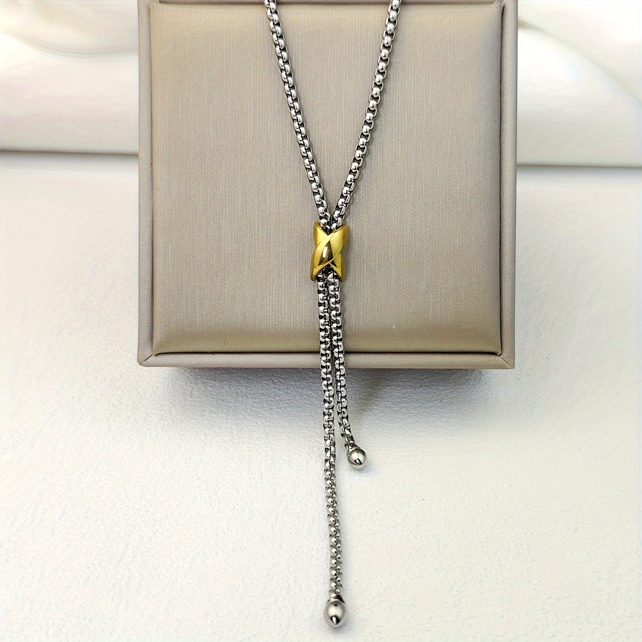 Elegant Y-Shaped Pearl Chain Necklace with Stainless Steel and Plating - Perfect for Everyday and Party Wear
