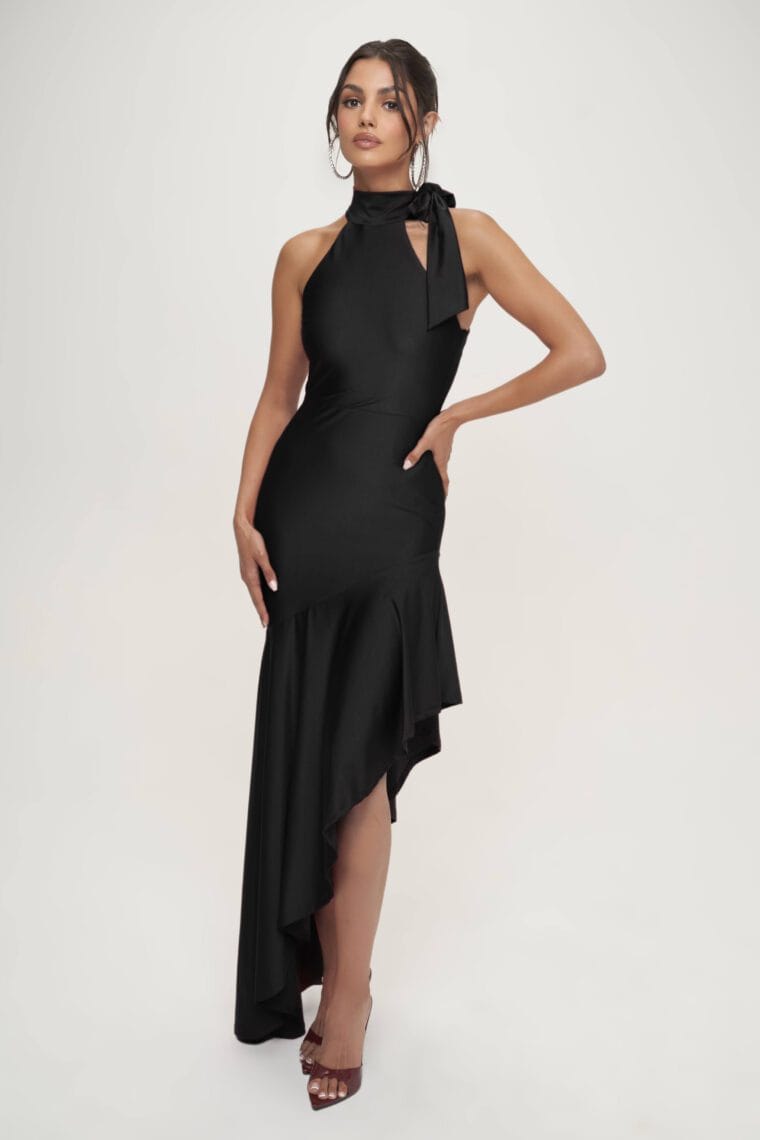 WHEN IN ROME ROMANTIC BOW MIDI DRESS